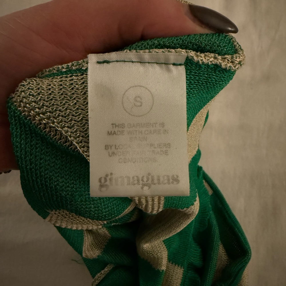 Gimaguas Green and Cream Checkered Top / mini skirt - Picture 7 of 7
